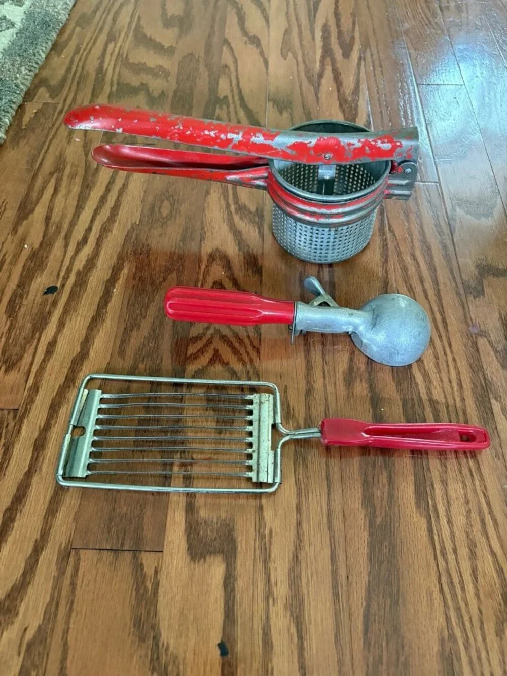 Vintage Kitchen Items - Ricer Grater & Scoop